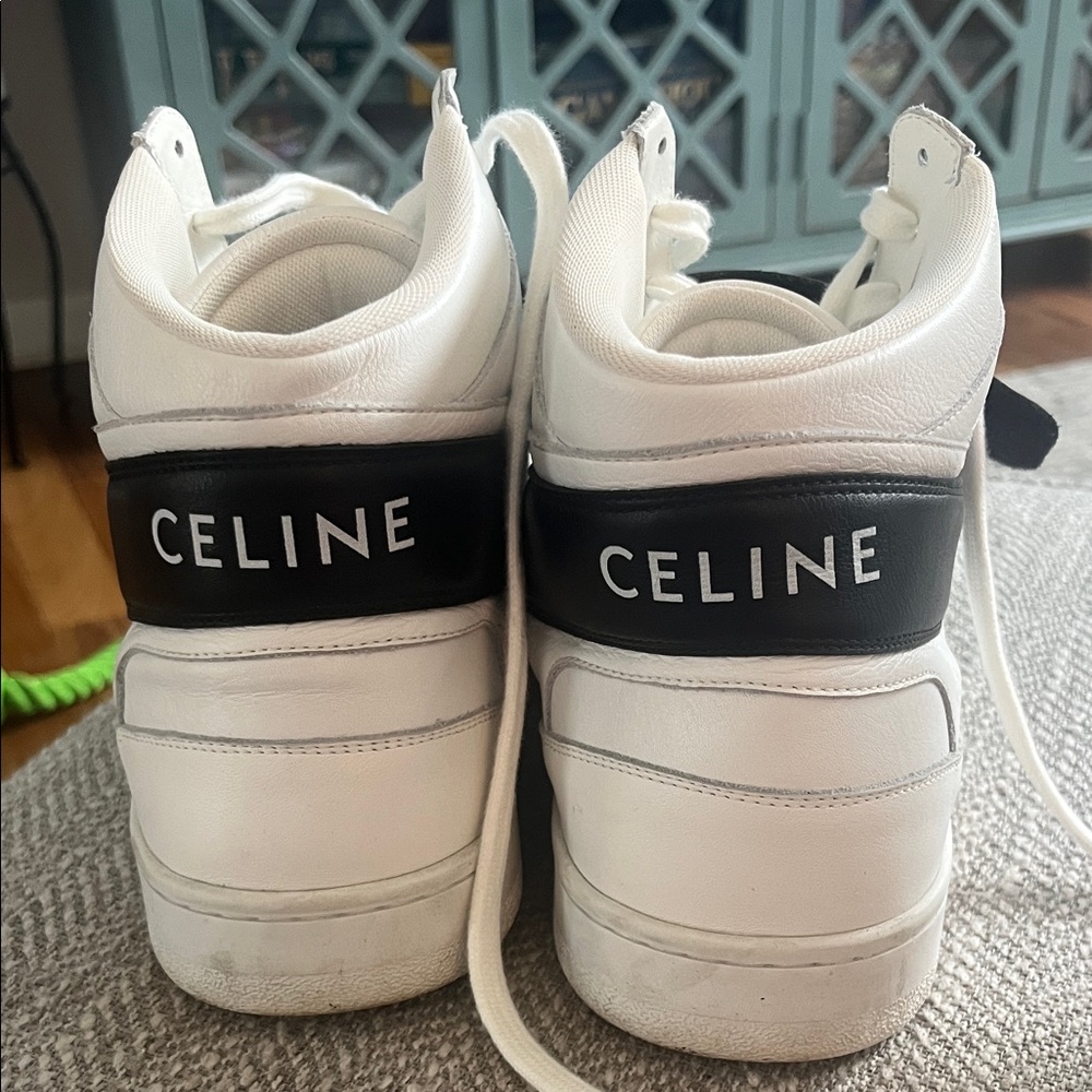 Celine CT-03 HIGH SNEAKER WITH VELCRO in CALFSKIN - Picture 4 of 7